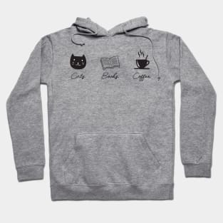 Cats Books Coffee Hoodie